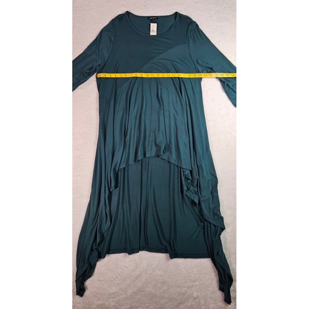 Lane Bryant Teal High Low Sharkbite Hem Knit Dress Plus Size 18/20 NWT - Picture 3 of 10